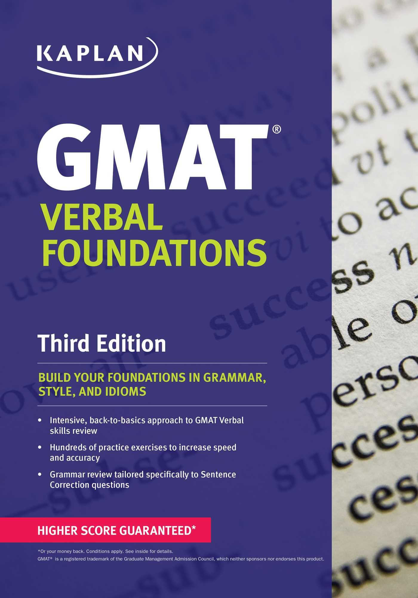 Kaplan GMAT Verbal Foundations,Used