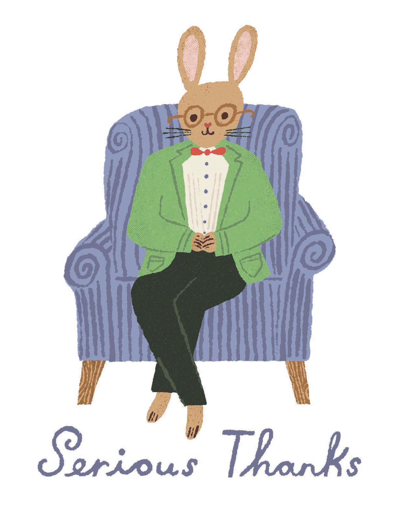 Love Muchly Greeting Cards: Thank You  Serious Thanks (Pack Of 6)