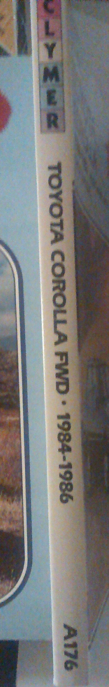 Clymer Toyota Corolla 19841986 Front Wheel Drive Shop Manual A176,Used