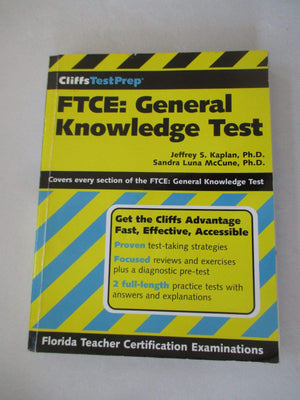 Cliffstestprep FTCE: General Knowledge Test (Cliffsnotes Testprep),Used