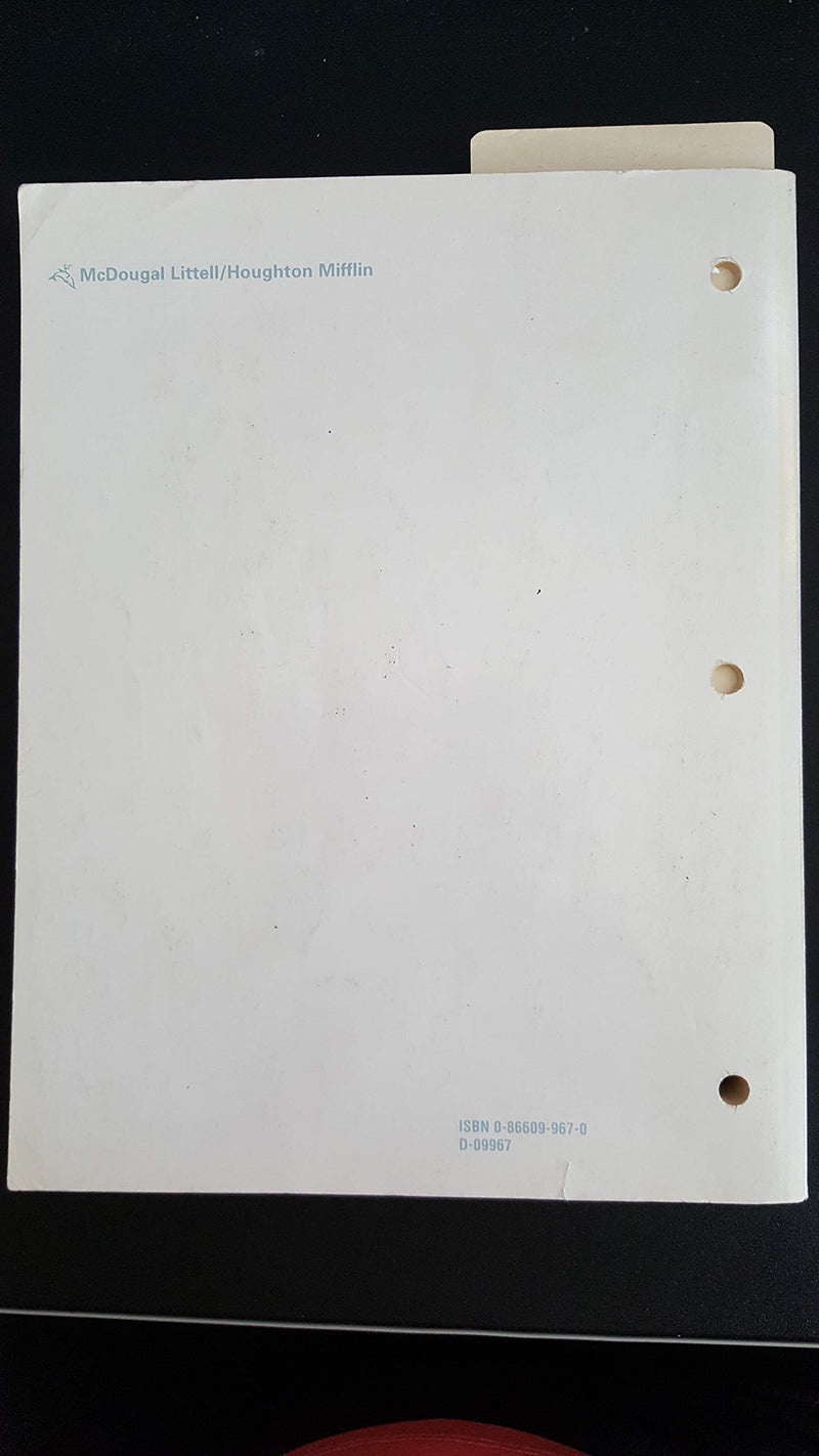 McDougal Littell Solutions Manual for Geometry for Enjoyment and Challenge, New Edition,Used