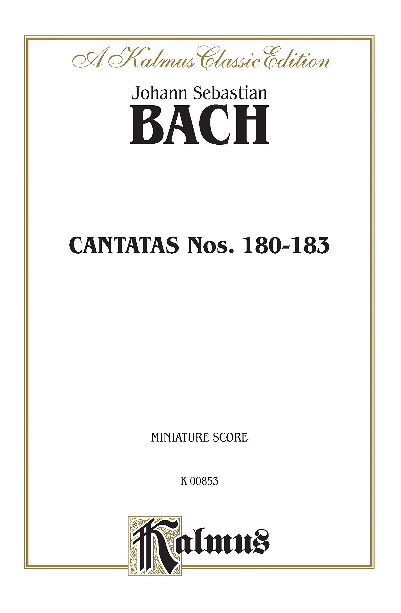 Cantatas No. 180183: German Language Edition, Miniature Score (Kalmus Edition) (German Edition),Used
