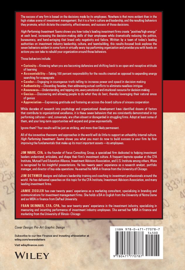 High Performing Investment Teams: How To Achieve Best Practices Of Top Firms-used