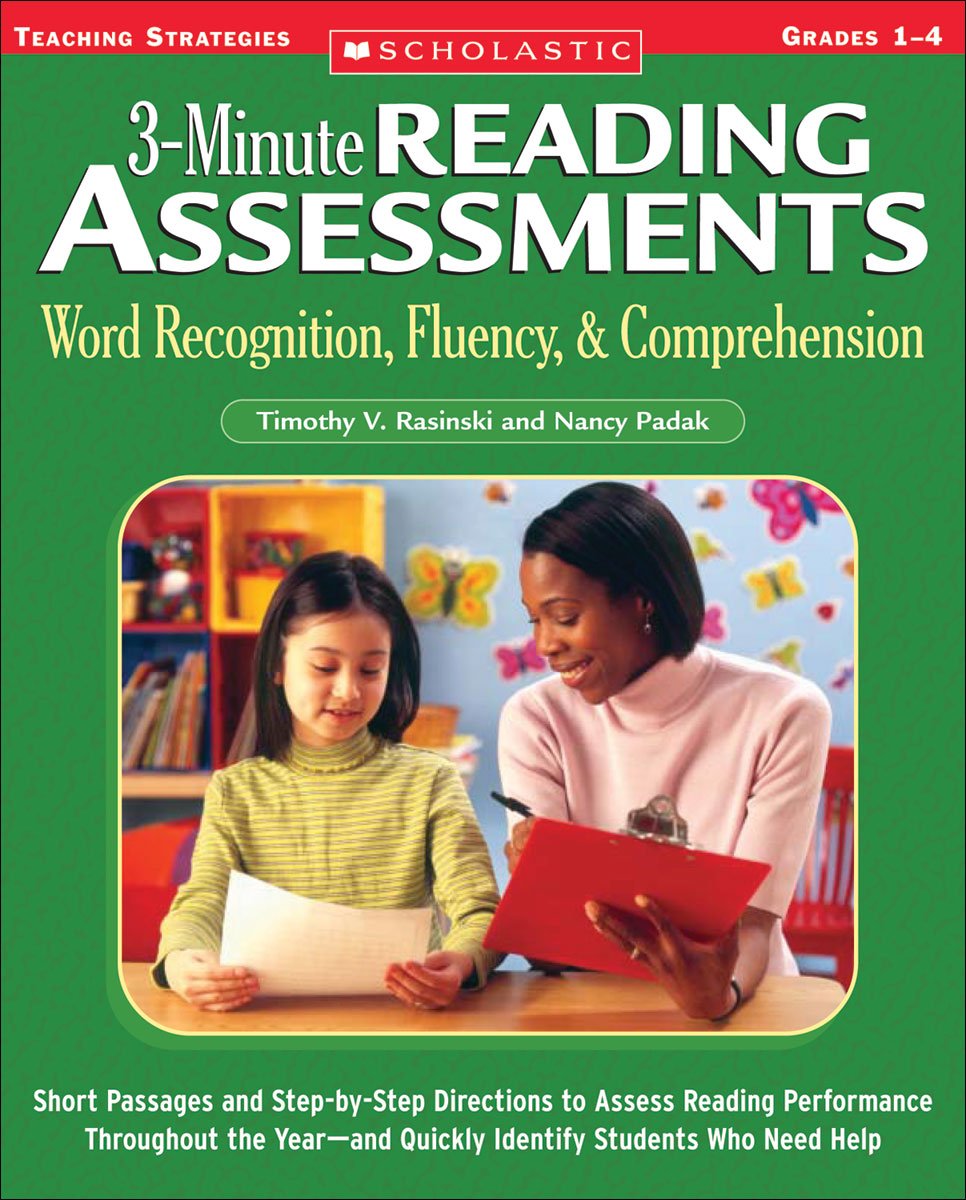 3Minute Reading Assessments: Word Recognition, Fluency, And Comprehension: Grades 14 (Threeminute Reading Assessments)-used