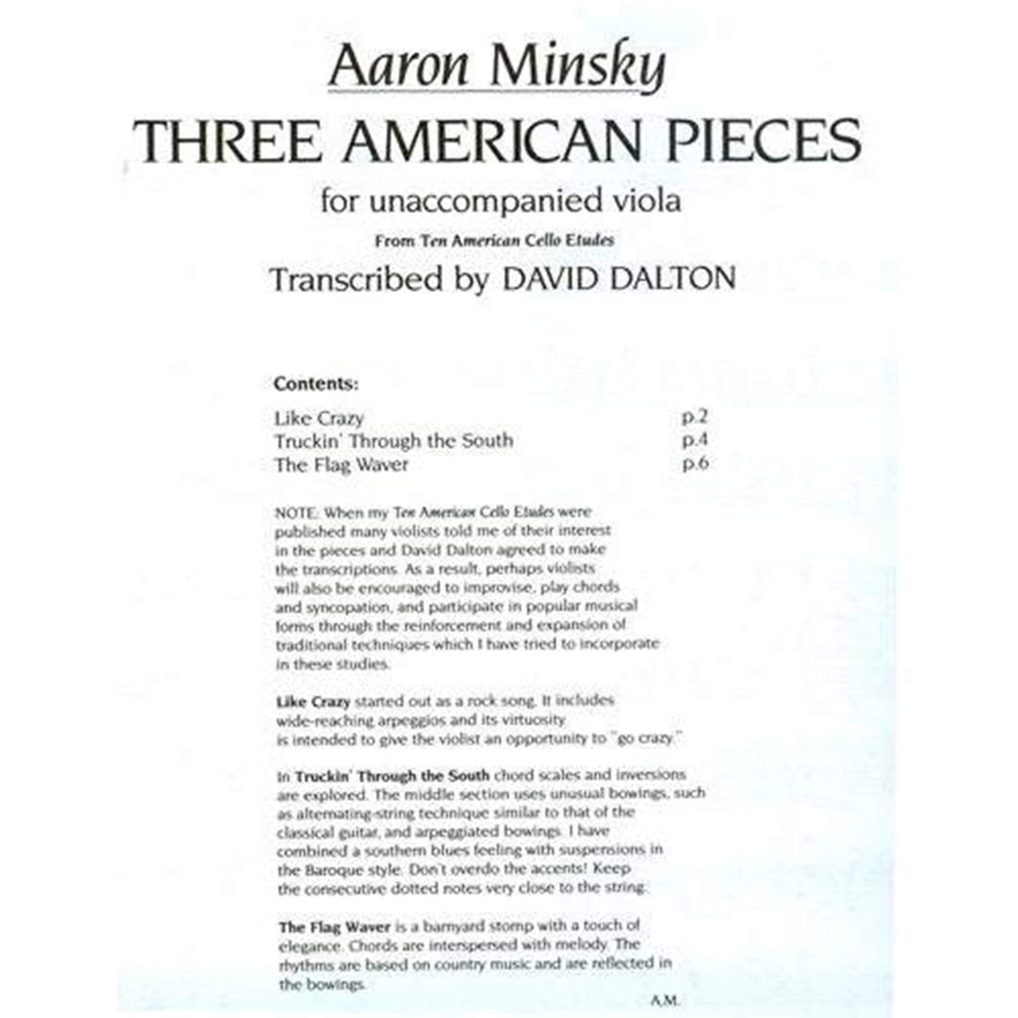 Three American Pieces,Used