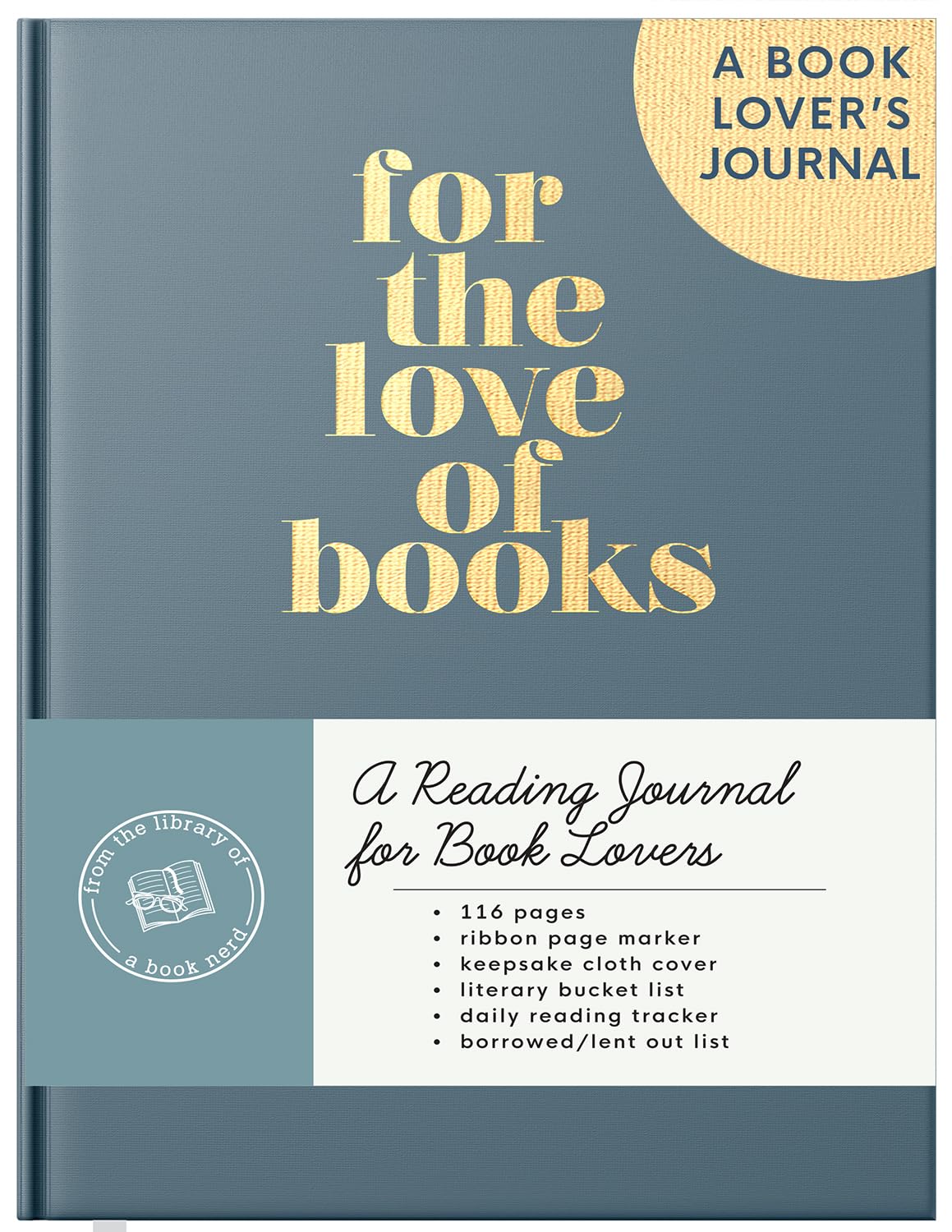 Reading Journal: For the Love of Books, A Book Journal and Planner for Book Lovers to Track, Log and Review,Used