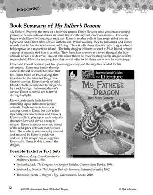 My Father's Dragon: An Instructional Guide for Literature  Novel Study Guide for Elementary School Literature with Close Readin,Used