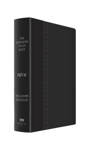 The Jeremiah Study Bible, NIV (Large Print, Black W/ Burnished Edges) Leatherluxe W/Thumb index: What It Says. What It Means. Wh,Used