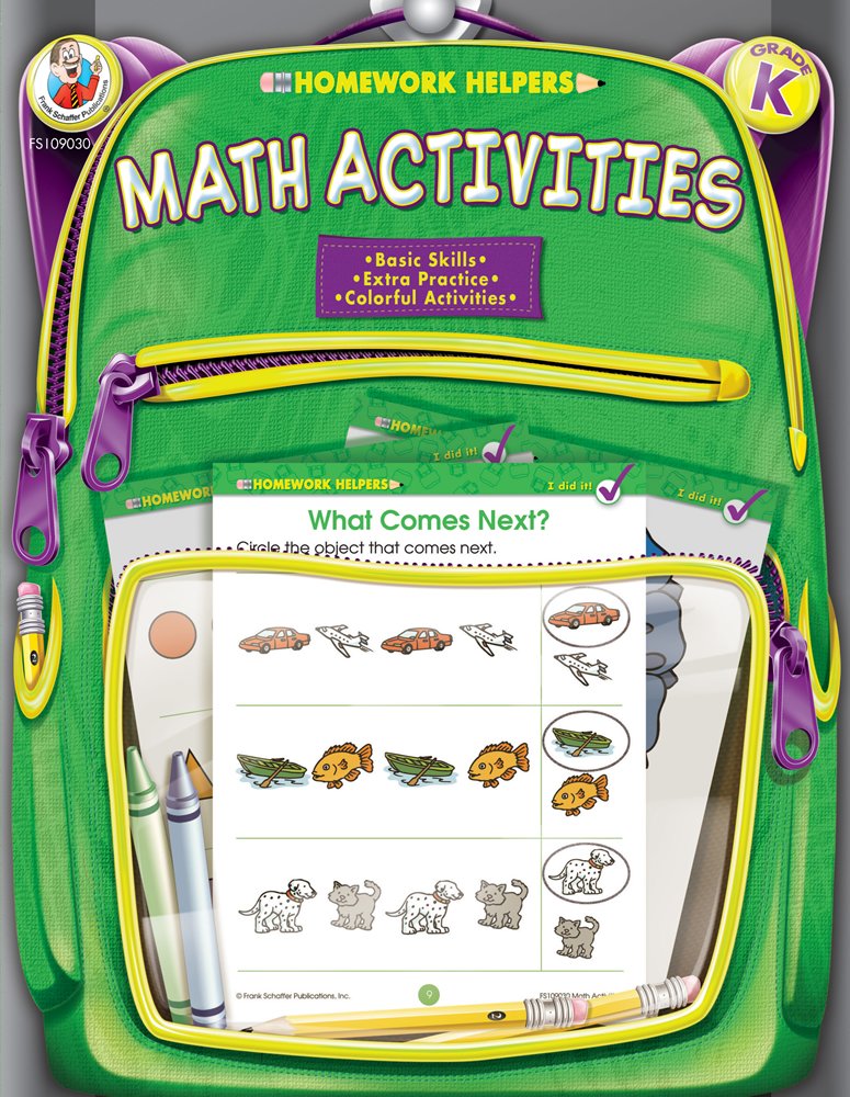 Math Activities, Grade K (Homework Helper),Used