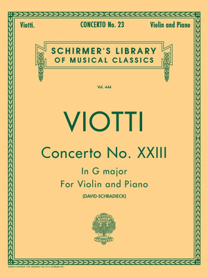 Concerto No. 23 in G Major: For Violin and Piano,New