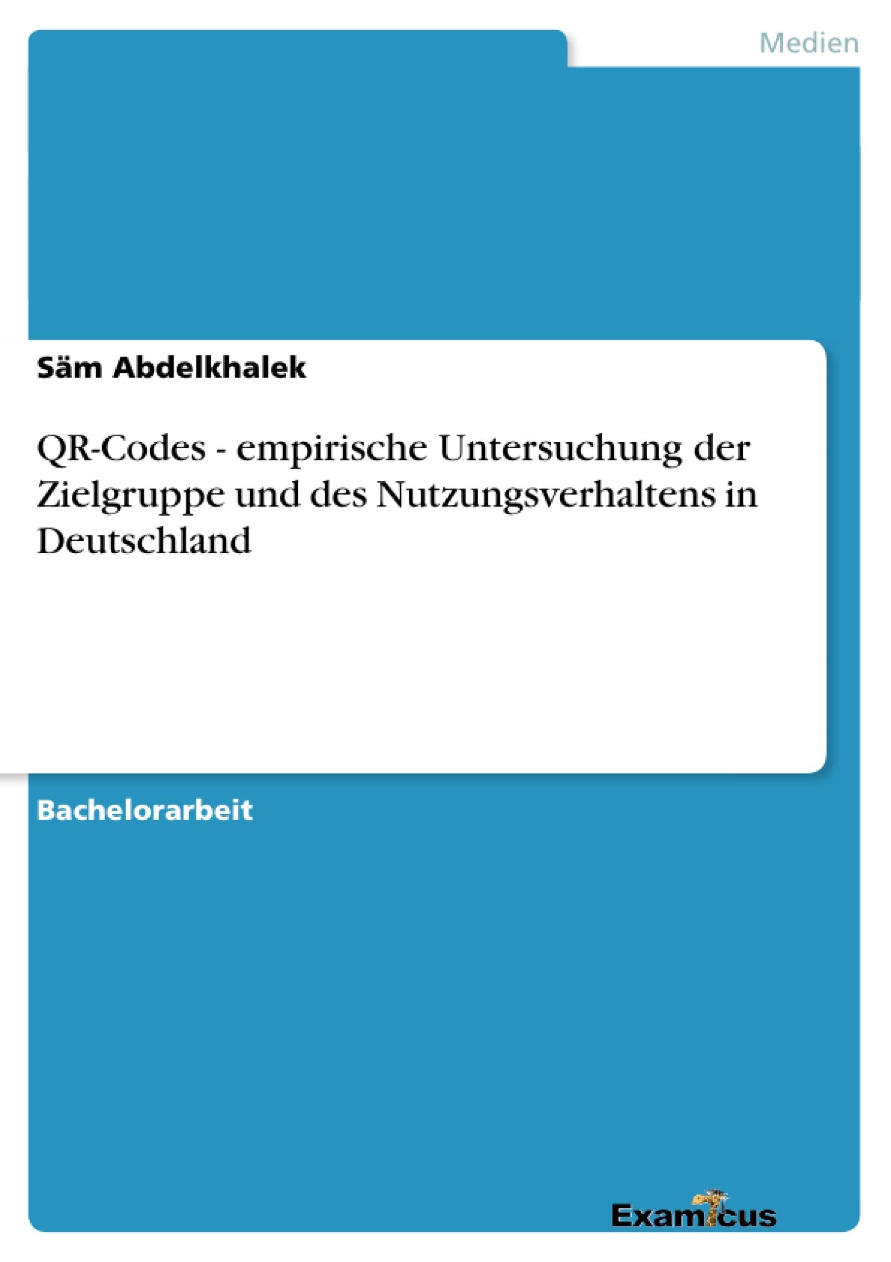 Qrcodes  Empirische Untersuchung Der Zielgruppe Und Des Nutzungsverhaltens In Deutschland (German Edition),Used
