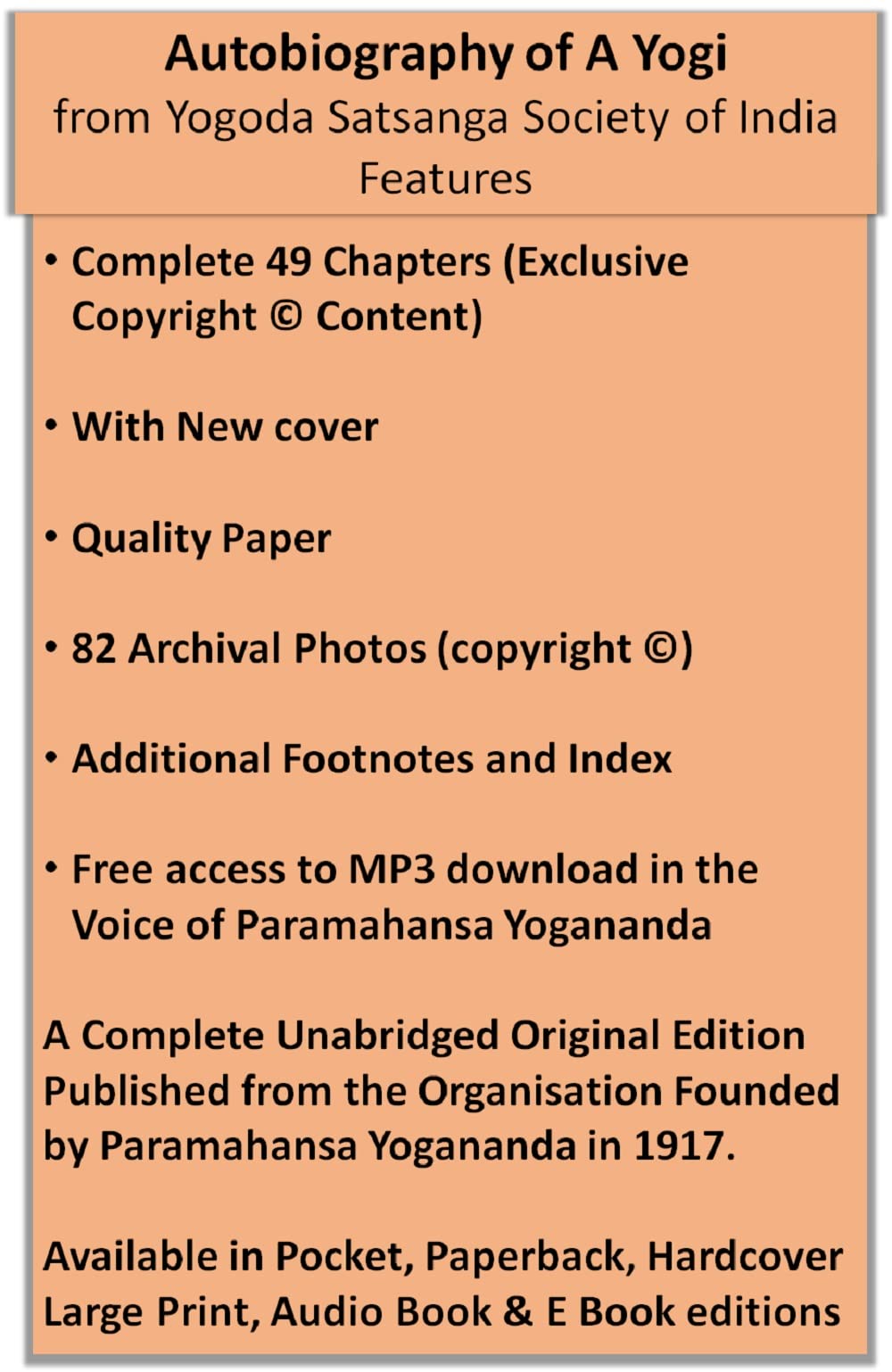 Autobiography Of A Yogi (Complete Original Edition)