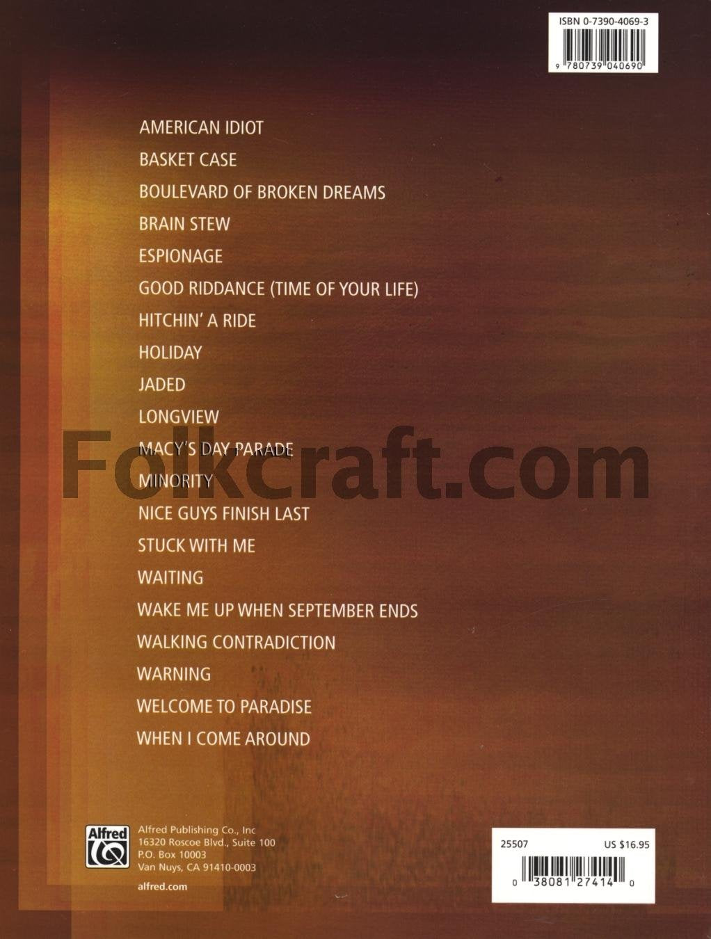 Green Day  Easy Guitar Anthology,Used