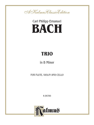 Trio in B Minor: Flute, Violin, & Cello (with Piano), Score & Parts (Kalmus Edition),Used