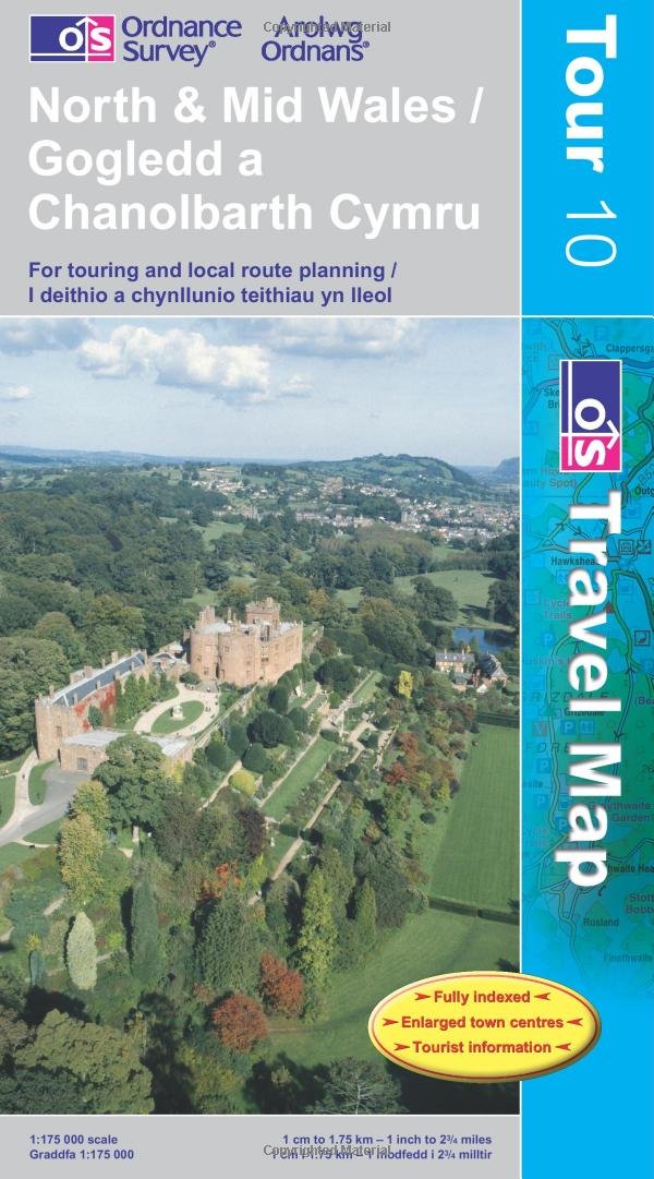 North and Mid Wales (Tour Maps) OS,Used