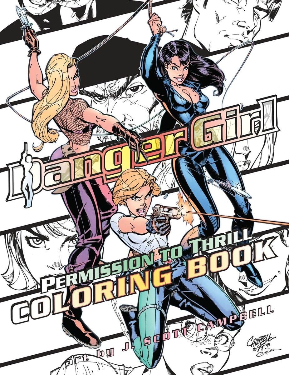Danger Girl: Permission to Thrill Coloring Book,Used