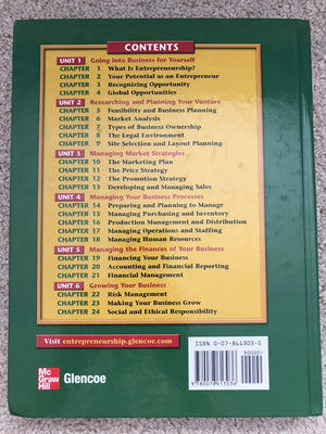 Entrepreneurship And Small Business Management, Student Edition (Entrepreneurship Sbm),Used