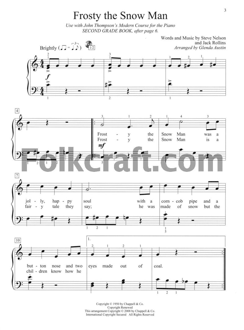 Christmas Piano Solos  Second Grade (Book Only): John Thompson's Modern Course for the Piano (John Thompson's Modern Course for,New