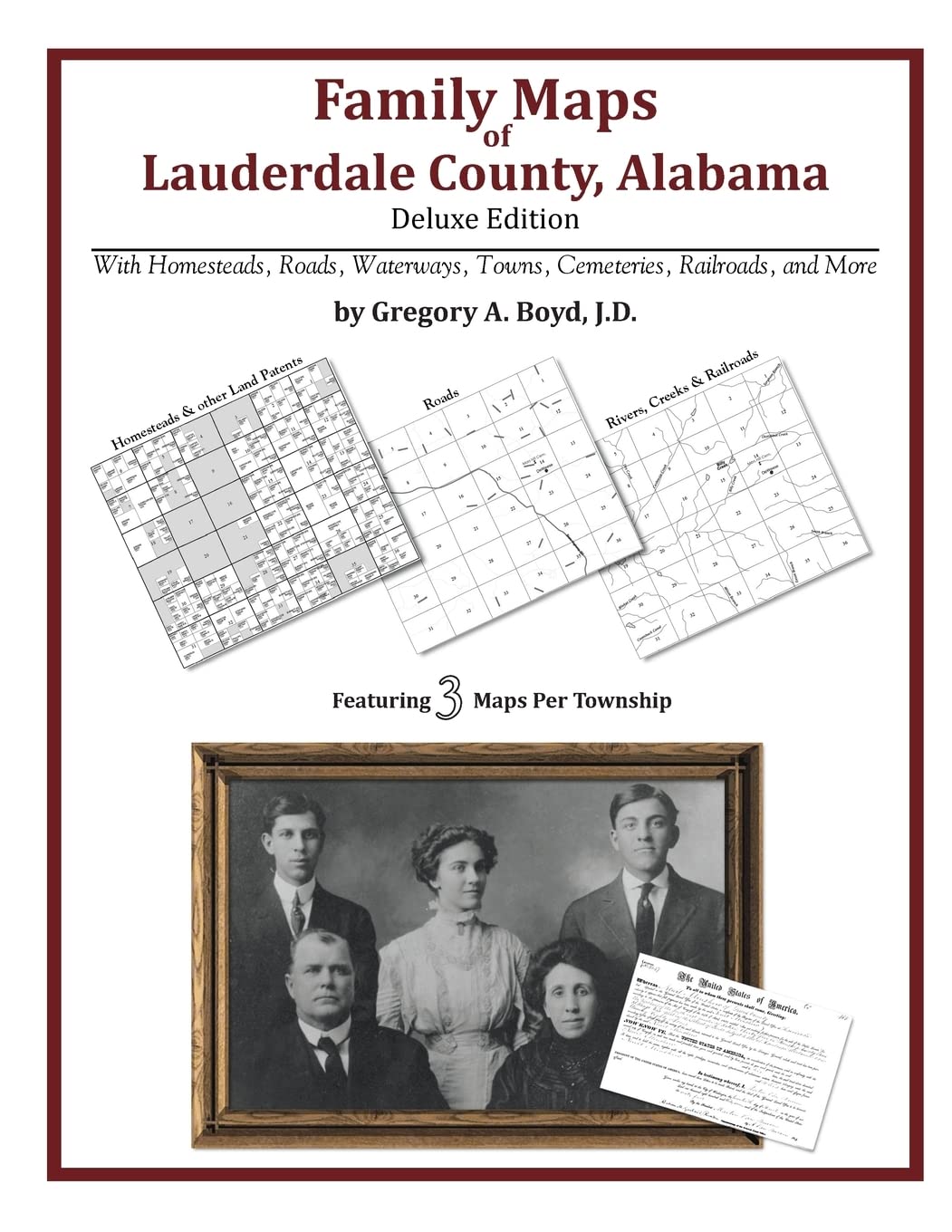 Family Maps of Lauderdale County, Alabama, Deluxe Edition,Used
