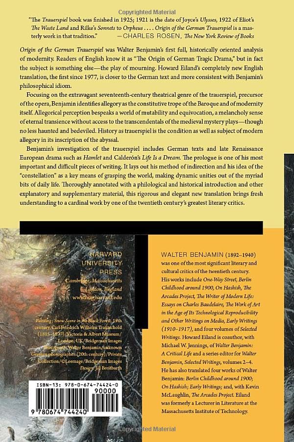 Origin of the German Trauerspiel,Used