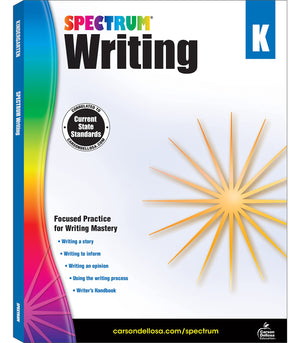 Spectrum Writing Kindergarten Workbooks, Learn to Write a Story, to Inform, an Opinion, Alphabet Letters and Sight Words Handwri,New