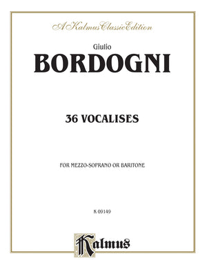 Thirtysix Vocalises in Modern Style (Spicker): Mezzo Soprano or Baritone (Kalmus Edition),New