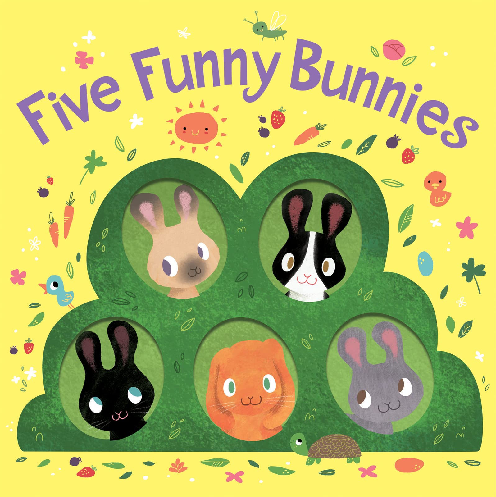 Five Funny Bunnies Board Book: An Easter And Springtime Book For Kids,Used