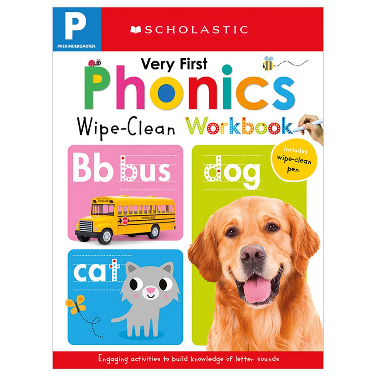 Very First Phonics PreK WipeClean Workbook: Scholastic Early Learners (WipeClean),Used