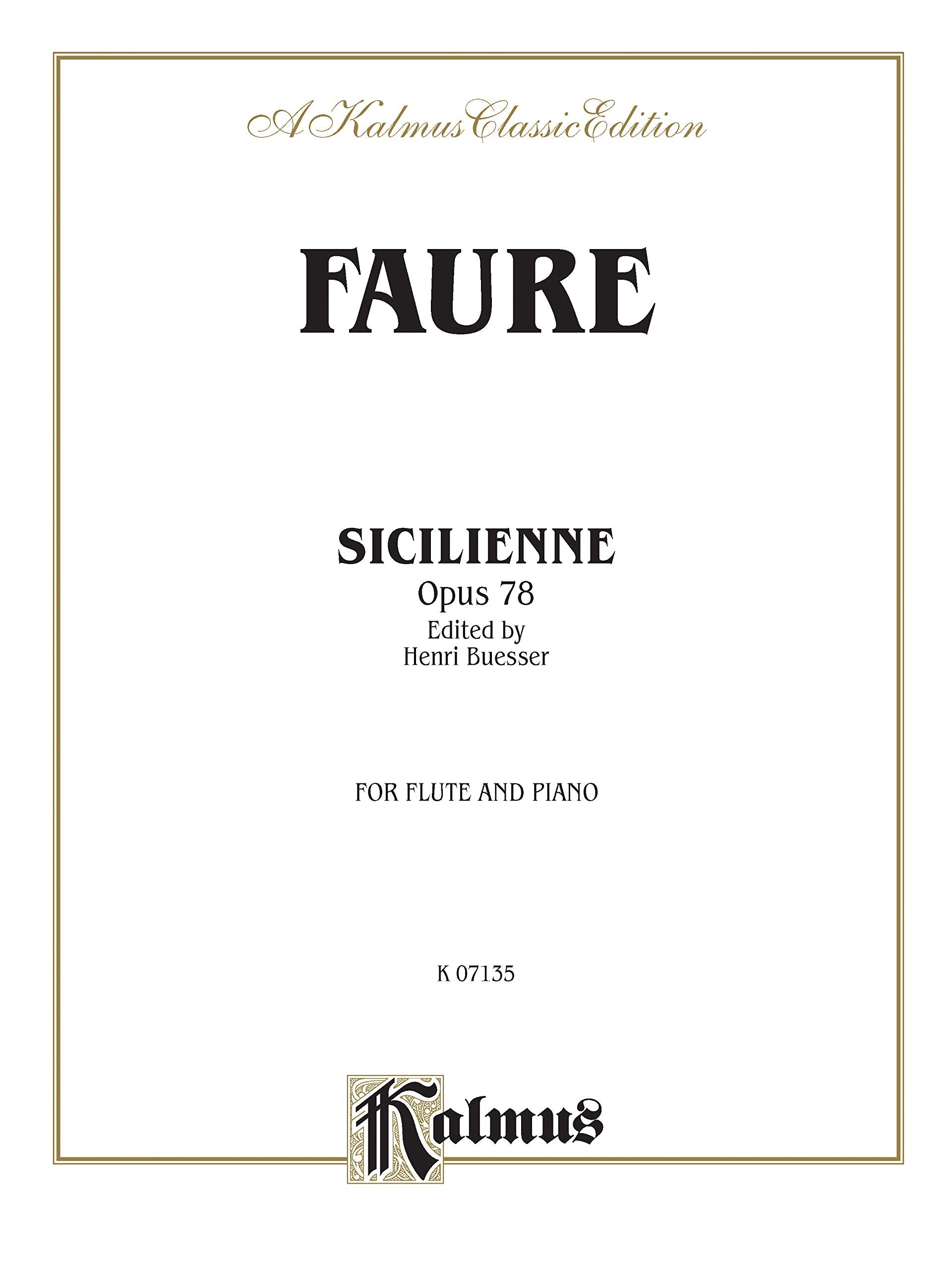 Sicilienne, Op. 78: Part(s) (Kalmus Edition),Used