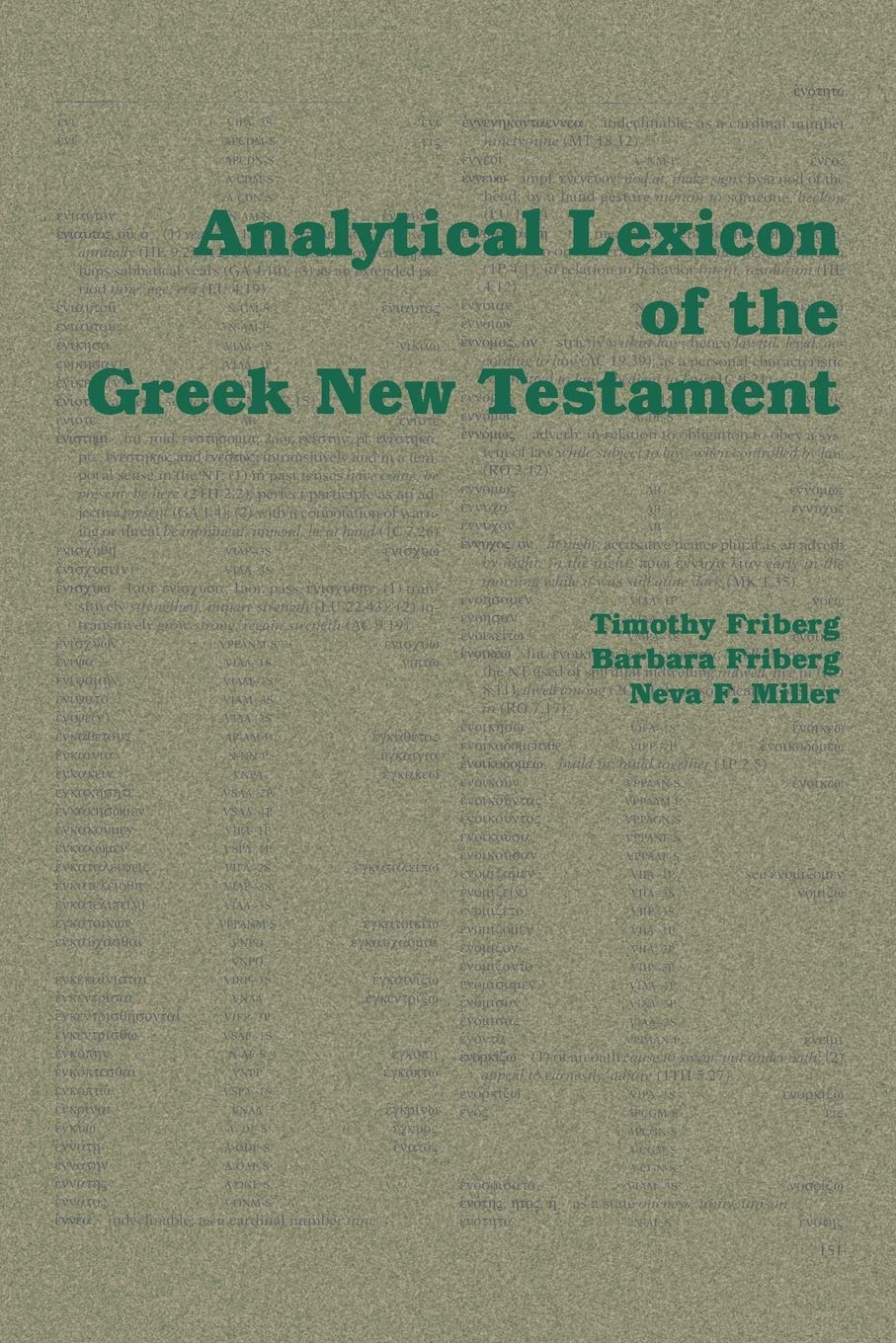 Analytical Lexicon of the Greek New Testament,Used
