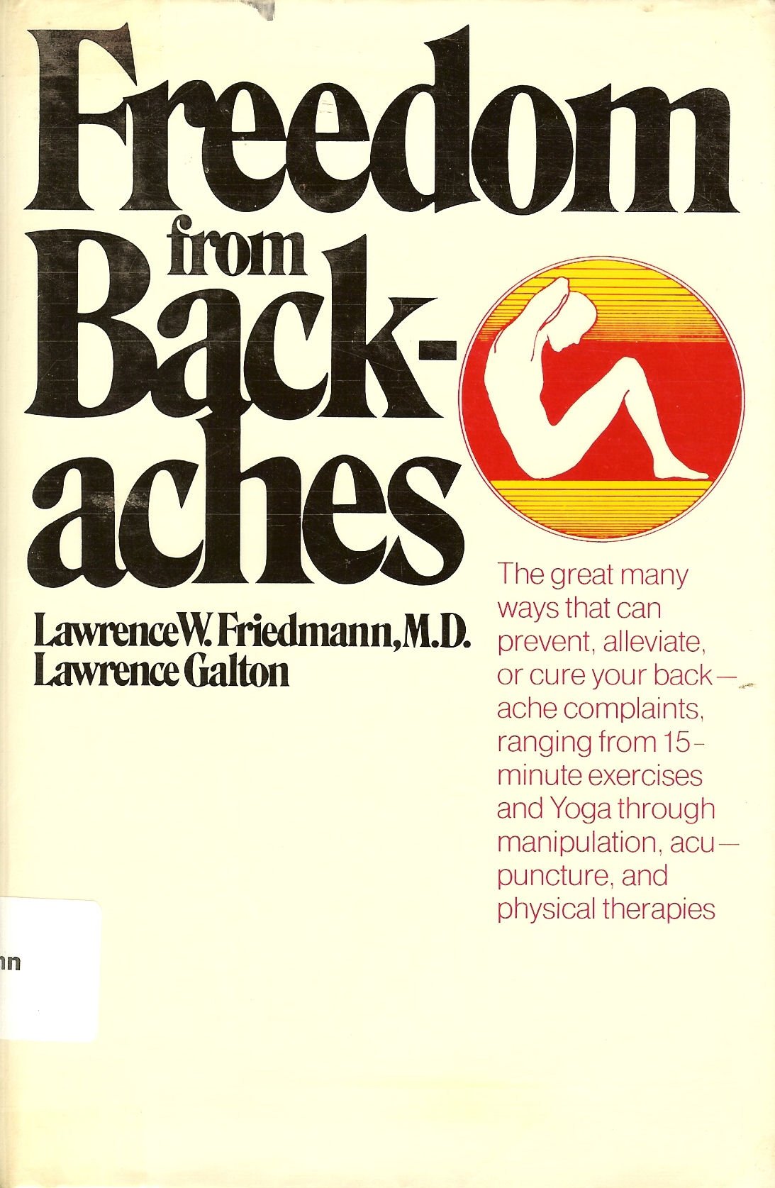 FREEDOM FROM BACKACHE (A Fireside book),Used