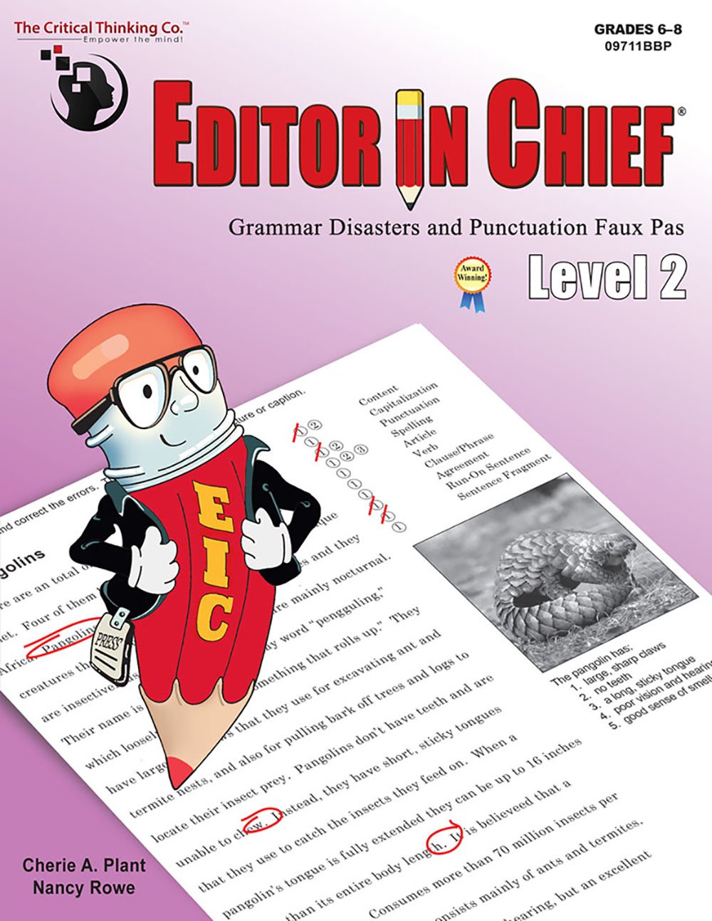 Editor In Chief Level 2 Workbook  Grammar Disasters & Punctuation Faux Pas (Grades 68)