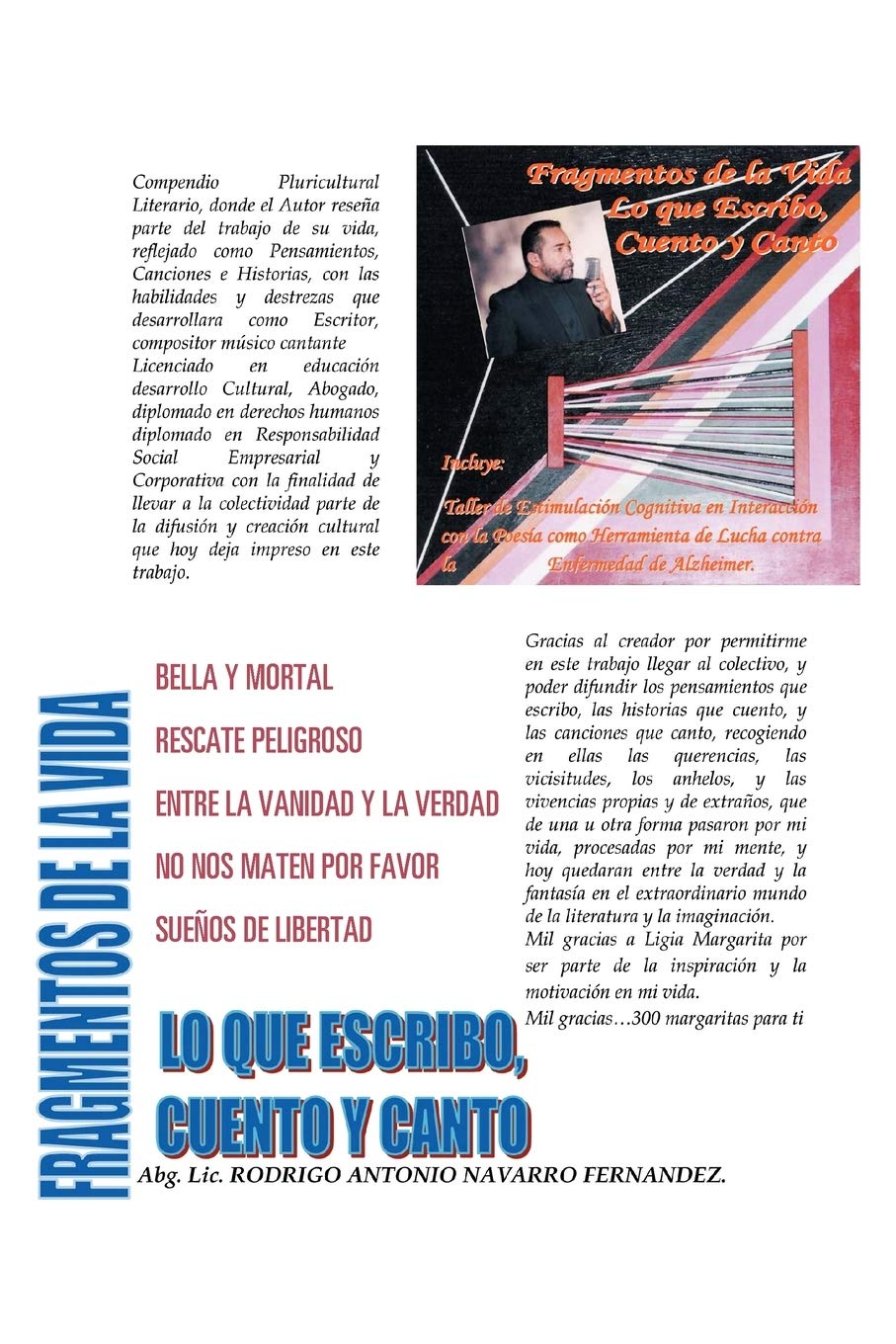 Fragmentos De La Vida, Lo Que Escribo, Cuento Y Canto (Spanish Edition),Used