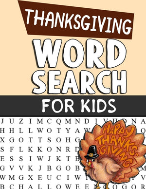 Thanksgiving Word Search For Kids: Word Search Puzzle Book For Kids Adults and Seniors  Perfect Gift For Thanksgiving Day  Exe,Used