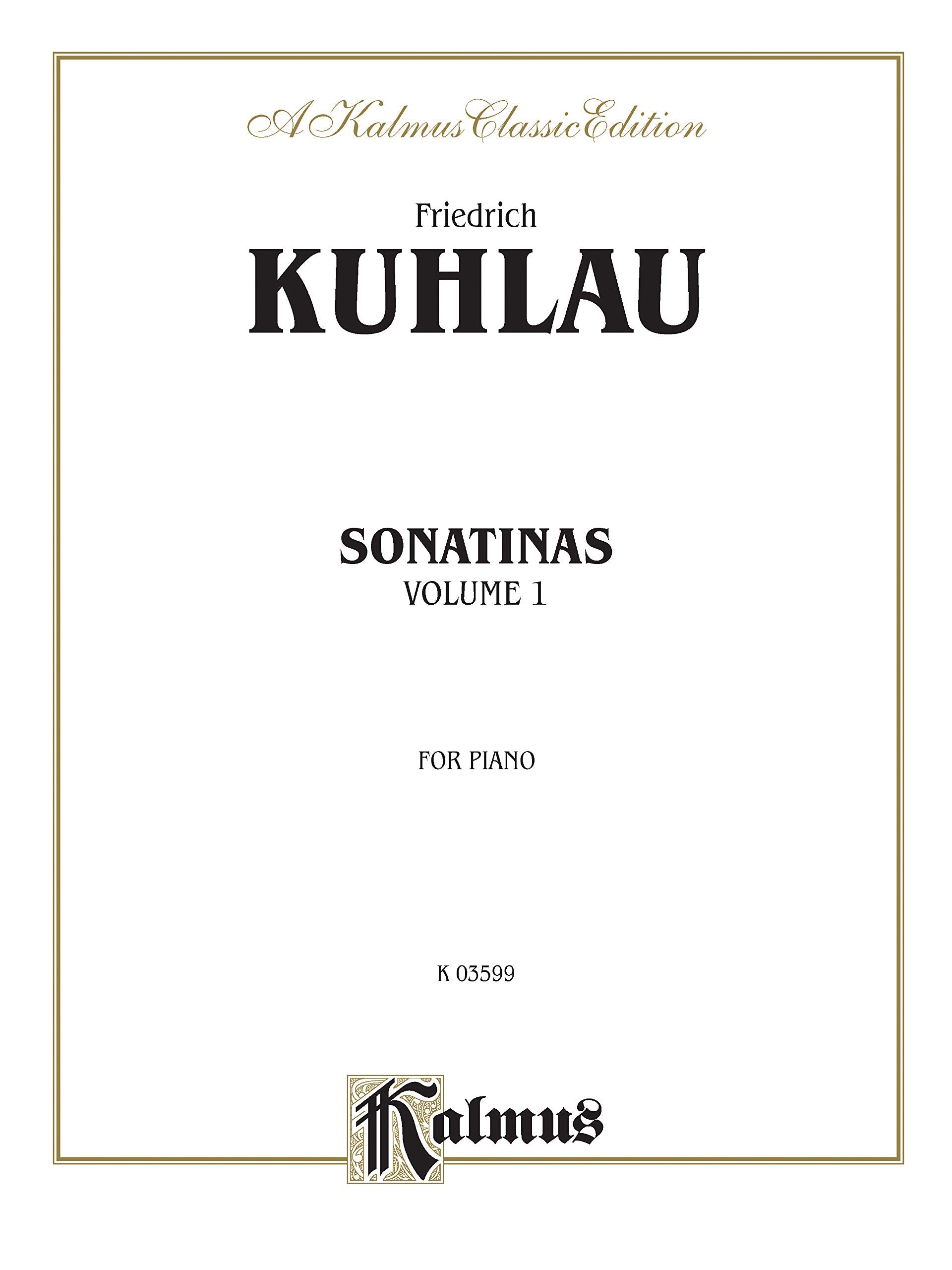 Kuhlau Sonatinas (Volume 1) (Kalmus Edition, Vol 1),Used