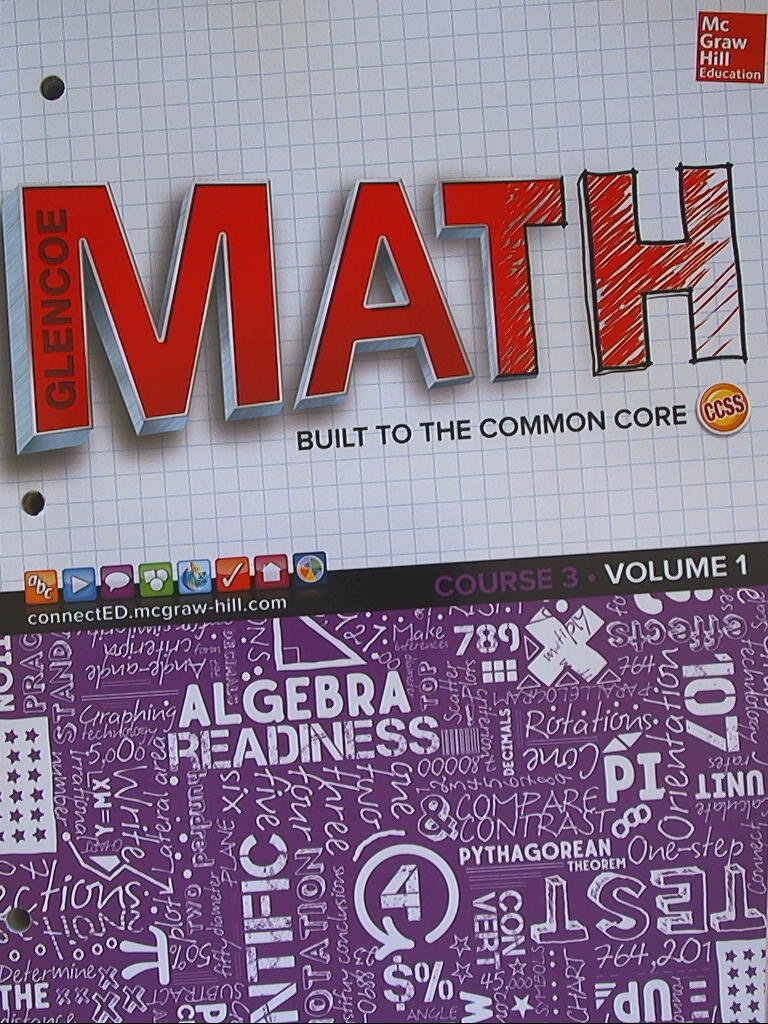 Glencoe Math, Course 3, Student Edition, Volume 1 (Math Applic & Conn Crse)-used