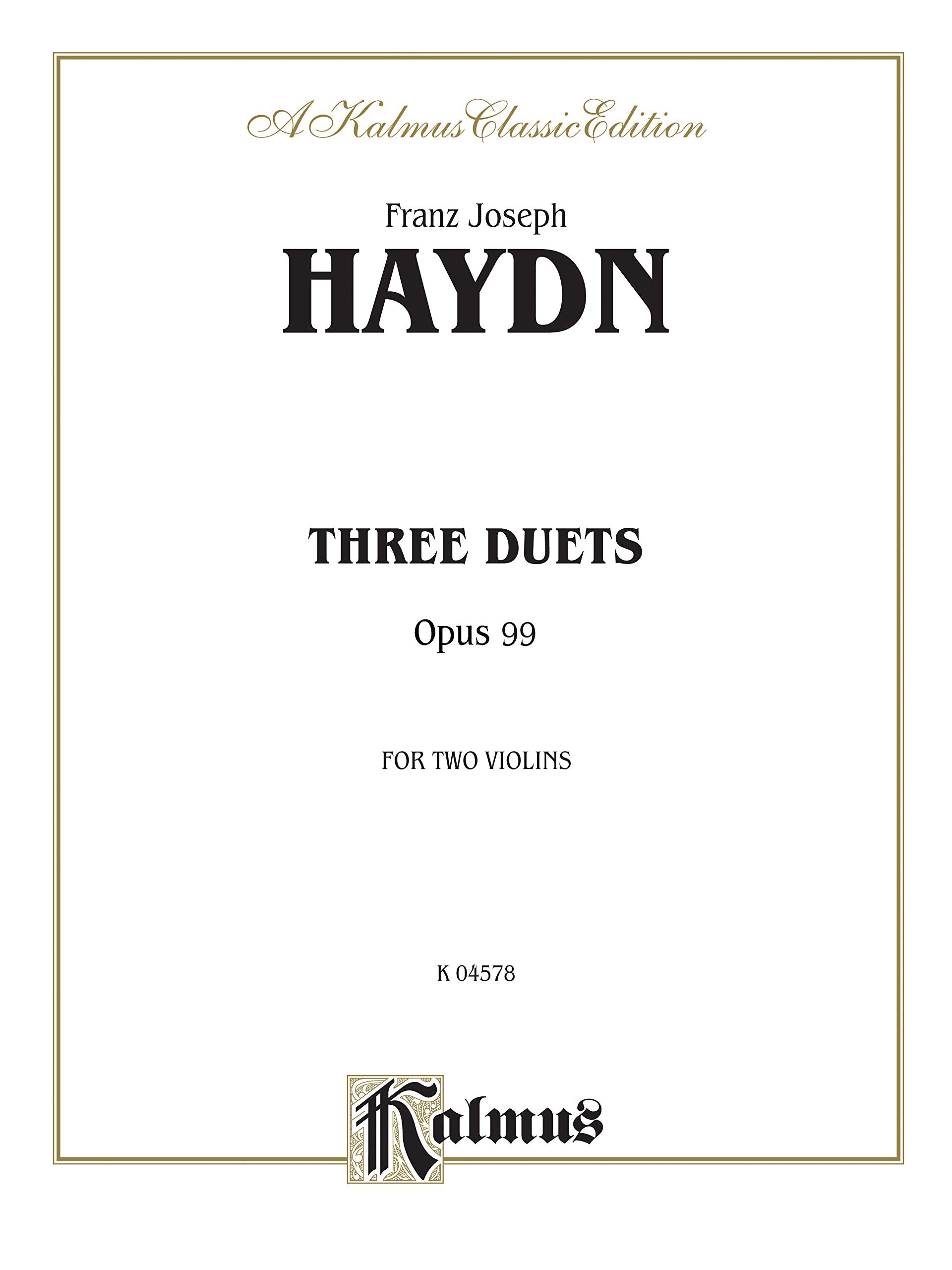Three Duets, Op. 99 (Kalmus Edition),Used