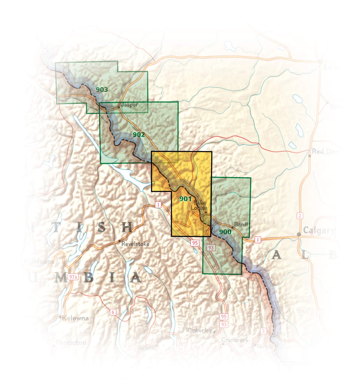 Banff North Map [Banff and Yoho National Parks] (National Geographic Trails Illustrated Map, 901),New