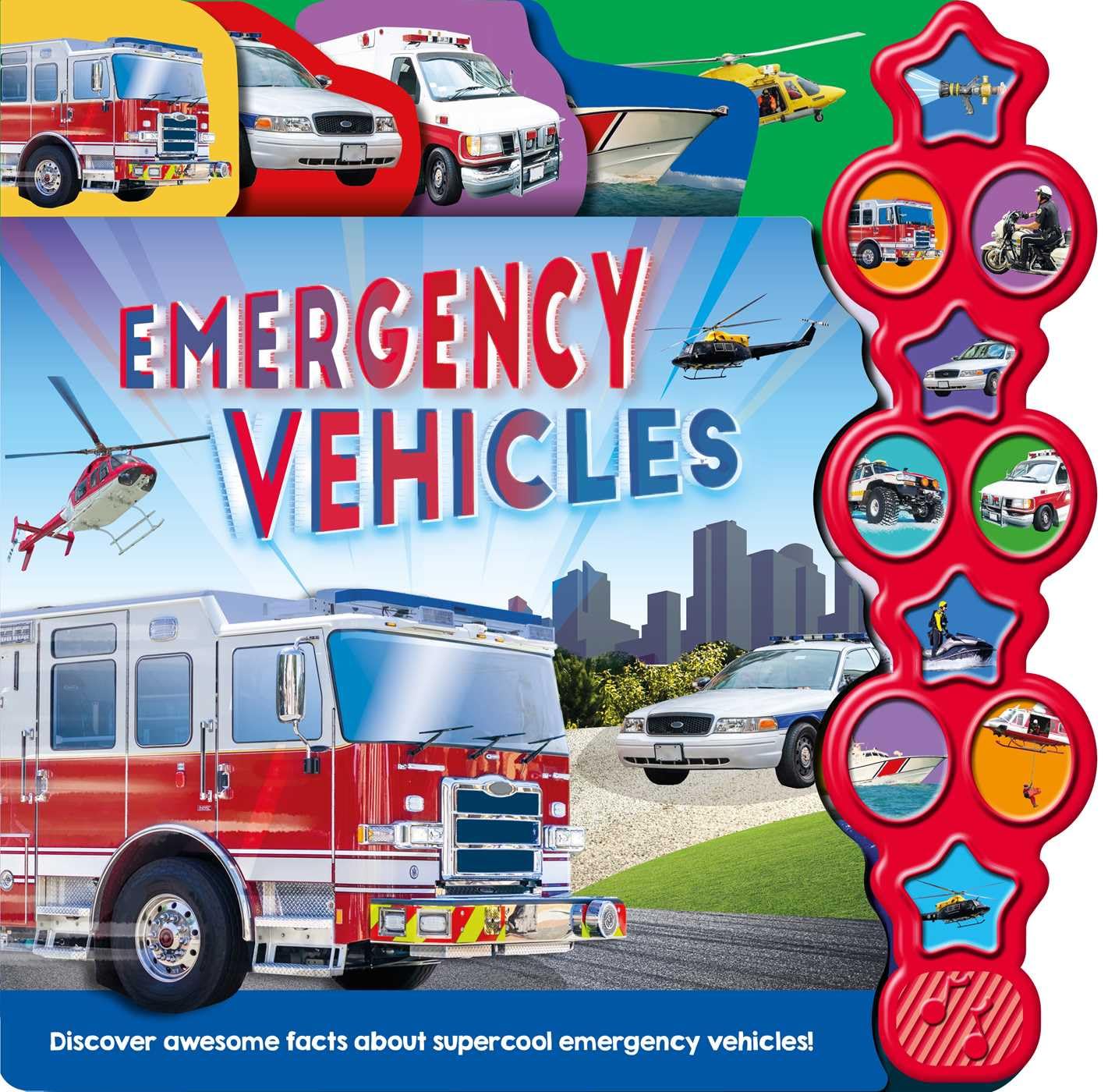 Emergency Vehicles: Interactive Children's Sound Book with 10 Buttons,New