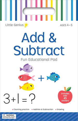 Add & Subtract: Fun Educational Activity Pad With Carry Handle (Little Genius)
