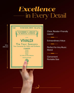 Antonio Vivaldi  The Four Seasons, Complete Four Concertos for Violin and Orchestra with Piano Reduction: Schirmer Library of C,New