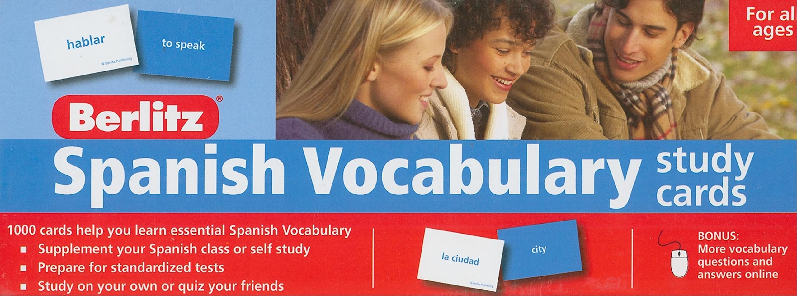 Berlitz Spanish Vocabulary Study Cards,Used