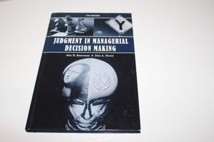Judgment In Managerial Decision Making,New