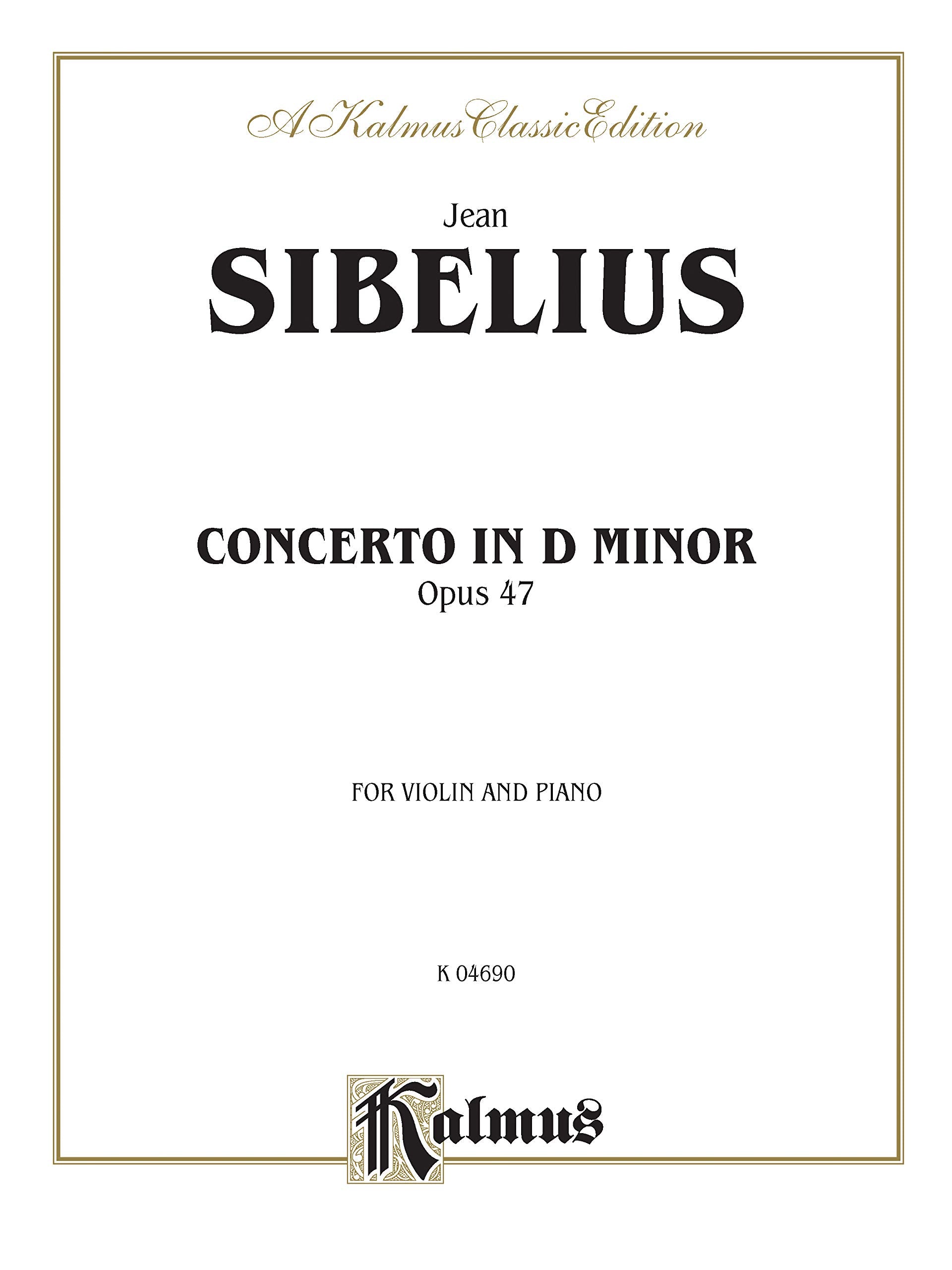 Concerto in D Minor, Op. 47 (Kalmus Edition),Used