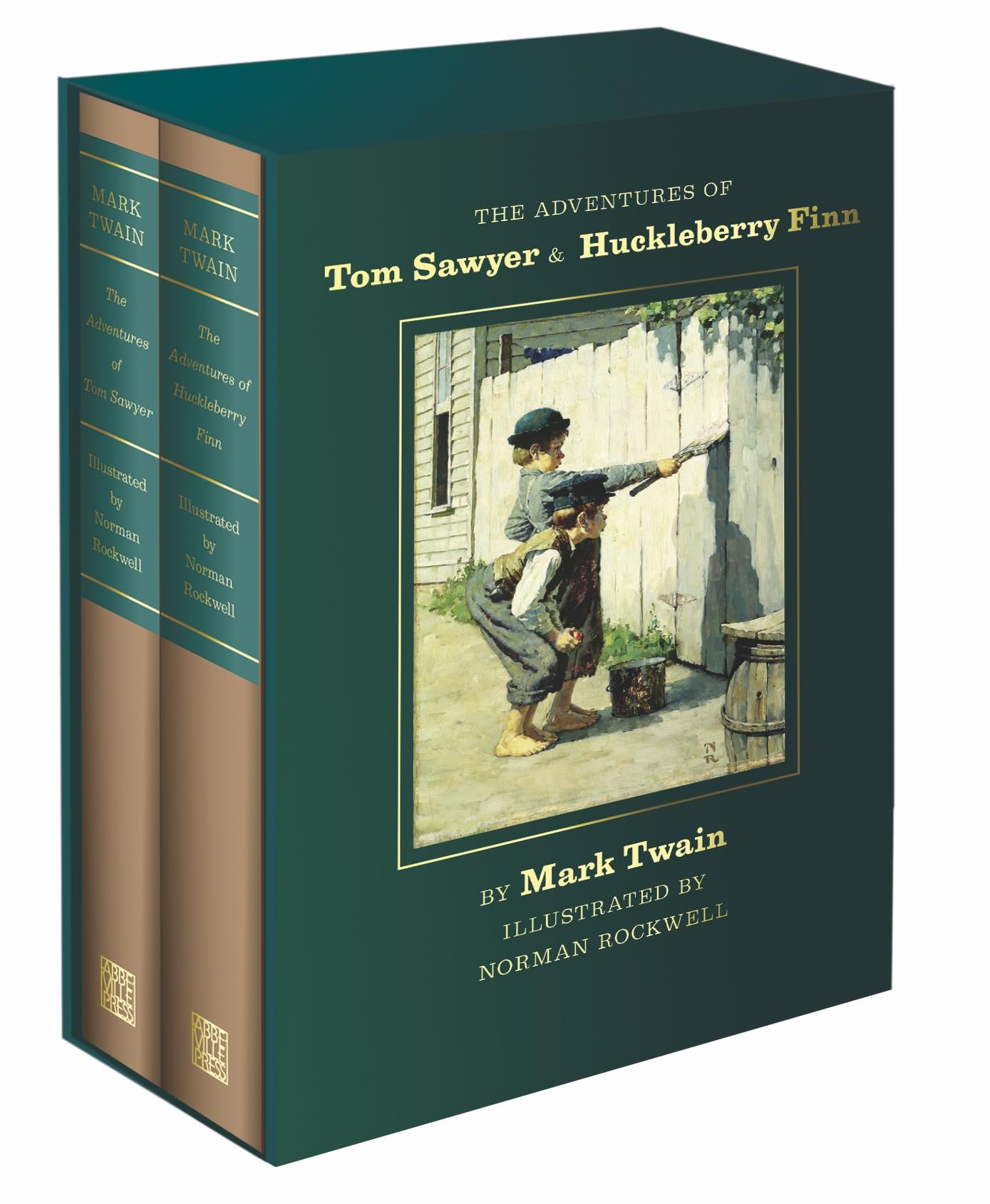 The Adventures of Tom Sawyer and Huckleberry Finn: Norman Rockwell Collector's Edition (Abbeville Illustrated Classics),New