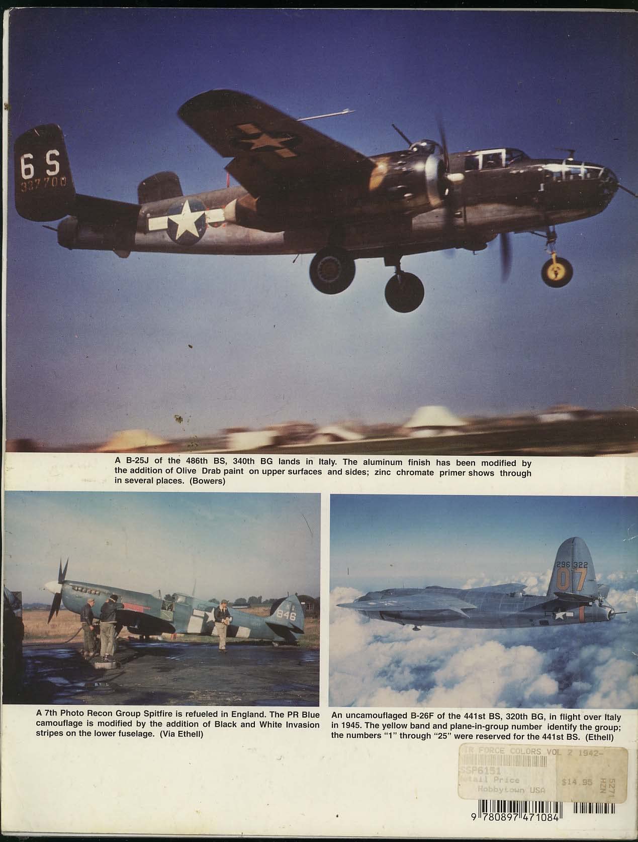 Air Force Colors, Vol. 2: ETO & MTO (European & Mediterranean Theaters of Operations) 194245  Aircraft Specials series (6151),Used