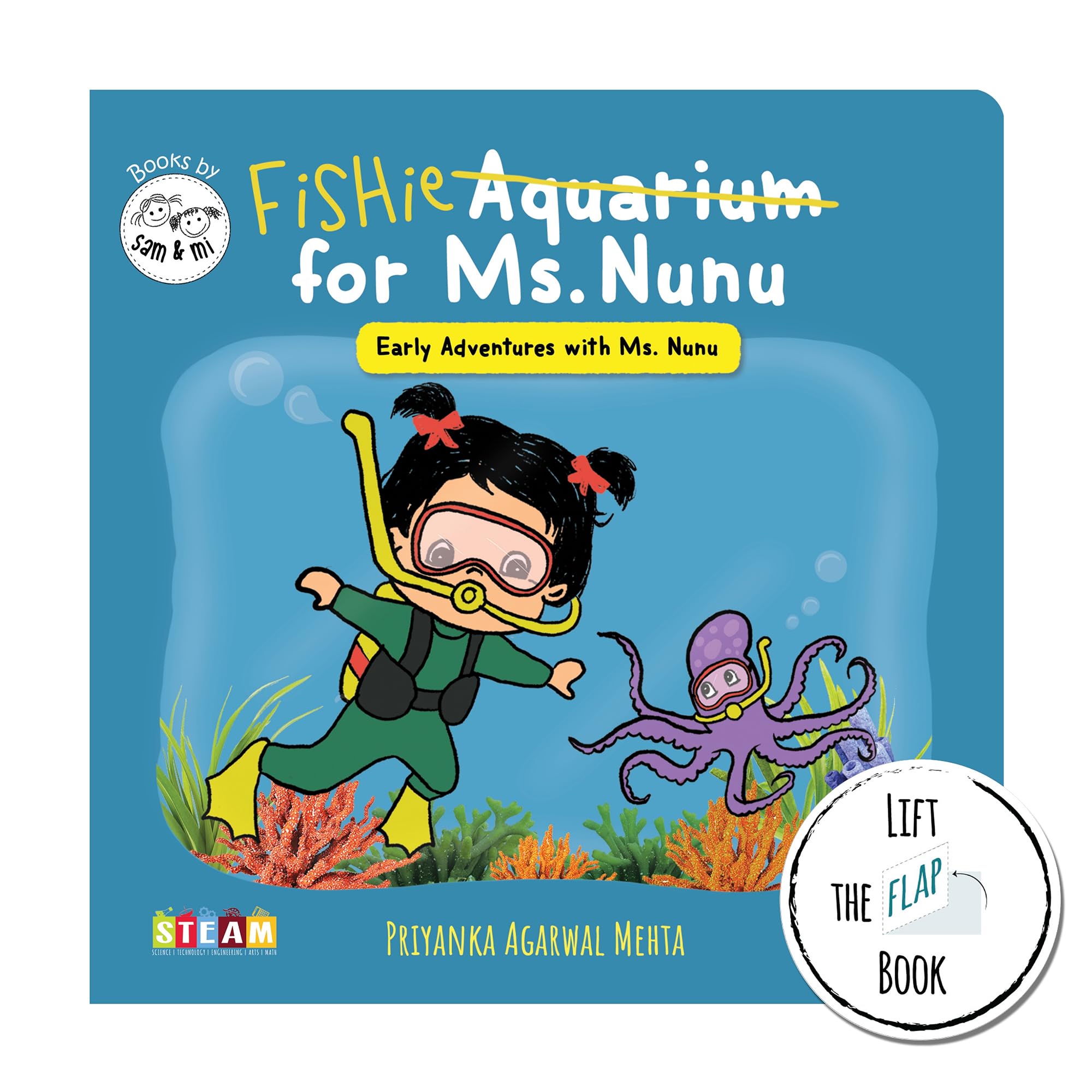 Aquarium For Ms. Nunu: Lift-The-Flap Board Book For Toddlers On Curiosity, & First Experiences | Interactive Stem & Steam Book For Kids Up To Age 4
