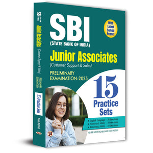 Sbi Junior Associates Customer Support And Sales Preliminary Exam-2025 15 Practice Sets With Latest Solved Papers