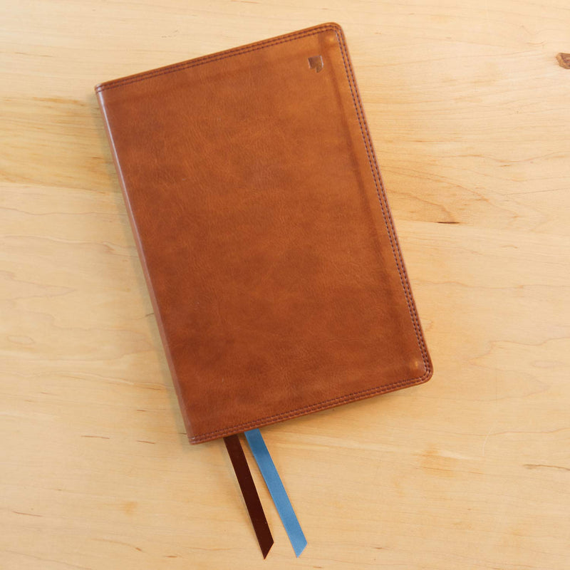 NET Bible, Thinline Large Print, Leathersoft, Brown, Comfort Print: Holy Bible,Used