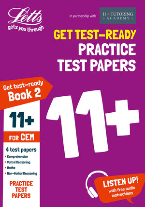Letts 11+ Success  11+ Practice Test Papers Book 2, Inc. Audio Download: For The CEM Tests,Used